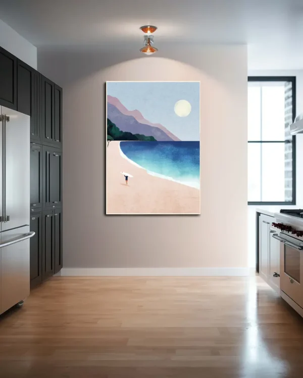 Surf Beach - Poster - Grafisk konst - Ramexempel