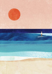 Surf Girl - Poster - Grafisk konst