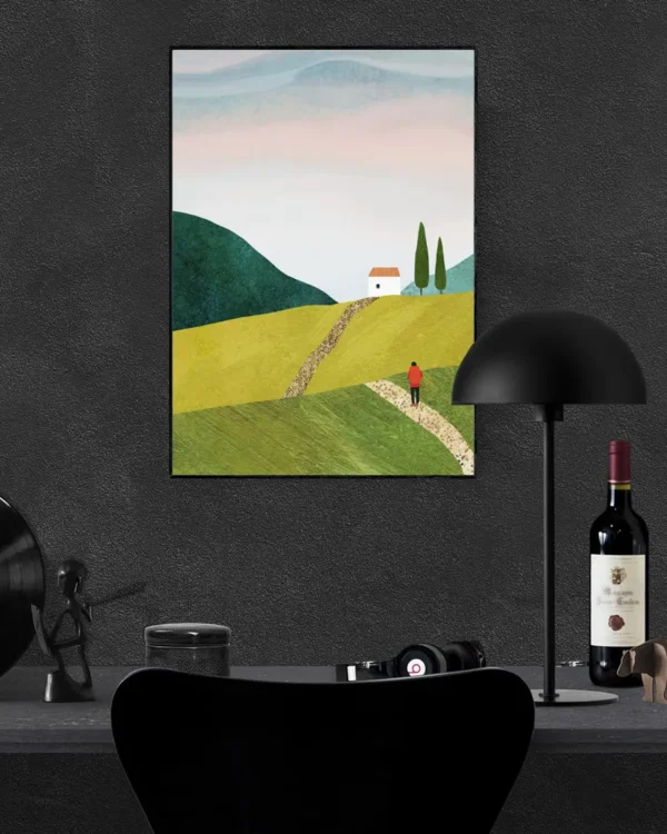 Walking Home - Poster - Grafisk konst - Ramexempel