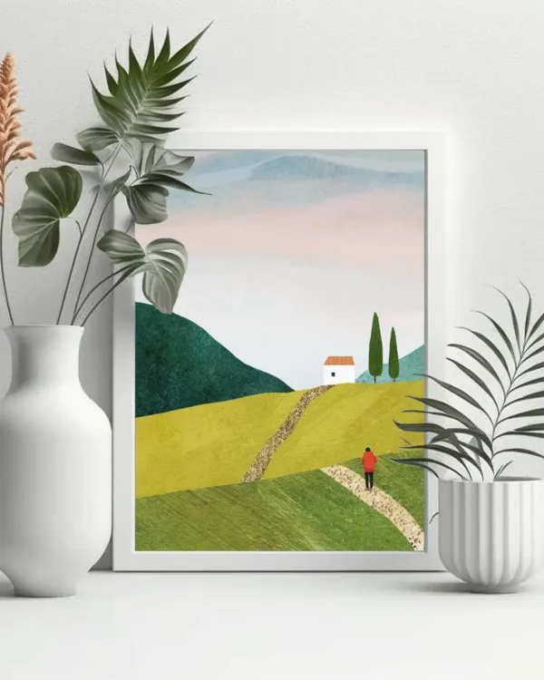 Walking Home - Poster - Grafisk konst - Ramexempel