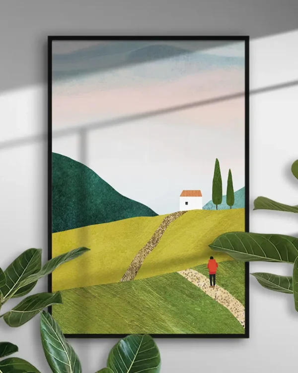 Walking Home - Poster - Grafisk konst - Ramexempel