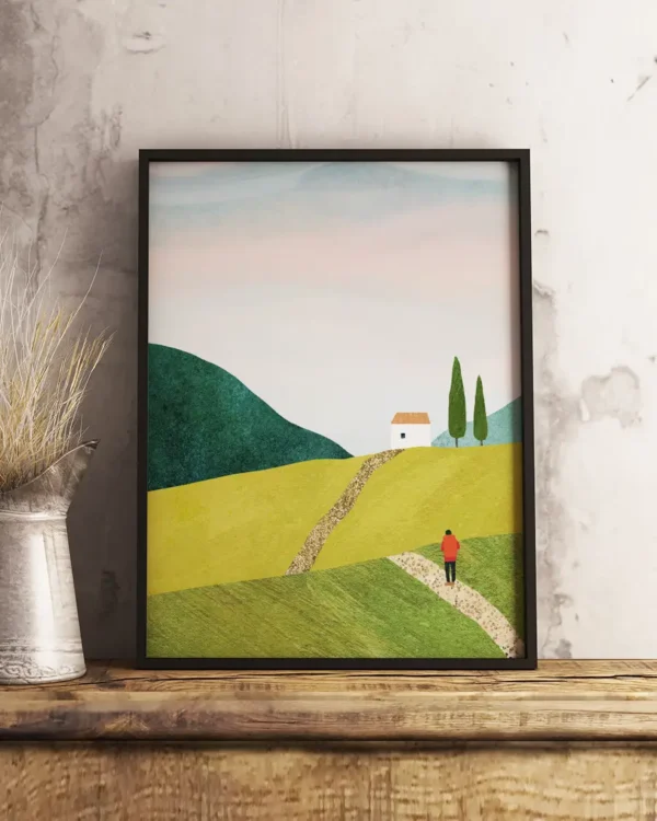 Walking Home - Poster - Grafisk konst - Ramexempel
