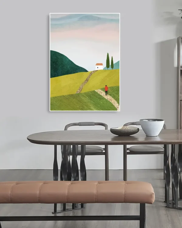 Walking Home - Poster - Grafisk konst - Ramexempel
