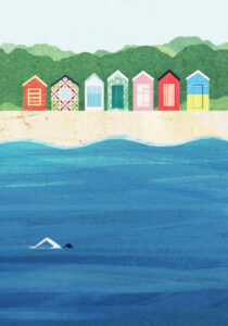 Beach Huts - Poster - Grafisk konst