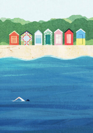 Beach Huts - Poster - Grafisk konst