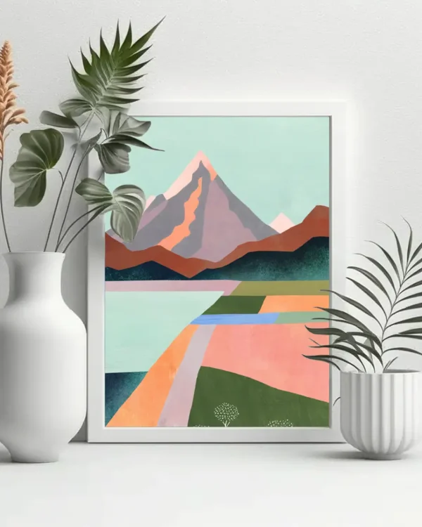 First Blossom - Poster - Grafisk konst - Ramexempel
