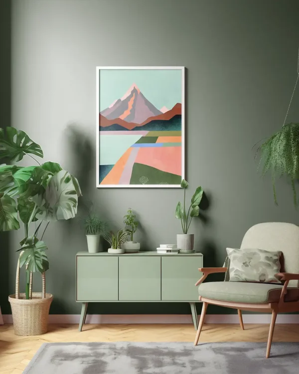 First Blossom - Poster - Grafisk konst - Ramexempel