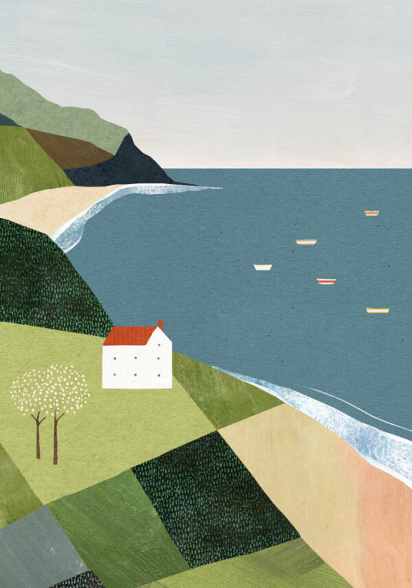 House on the Cliff - Poster - Grafisk konst