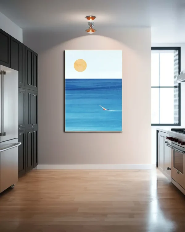Sea Swim - Poster - Grafisk konst - Ramexempel