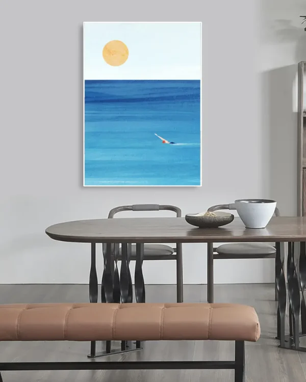 Sea Swim - Poster - Grafisk konst - Ramexempel