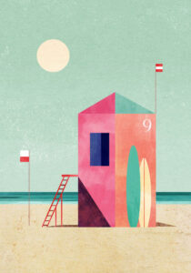 Surf Hut - Poster - Grafisk konst