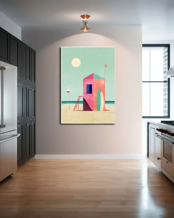 Surf Hut - Poster - Grafisk konst - Ramexempel