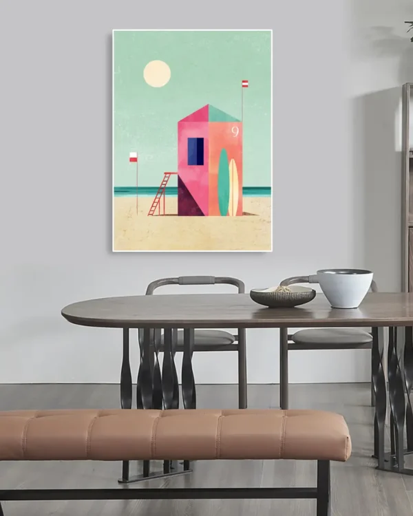 Surf Hut - Poster - Grafisk konst - Ramexempel
