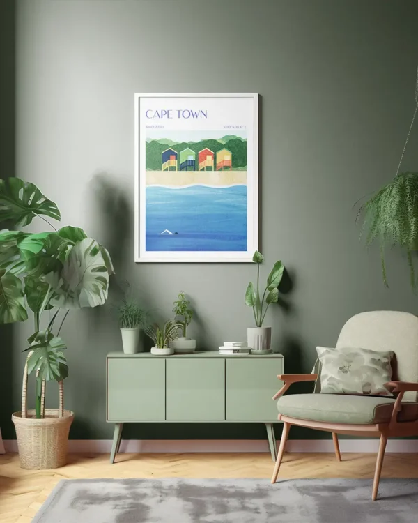 Cape Town, South Africa - Poster - Grafisk konst - Ramexempel