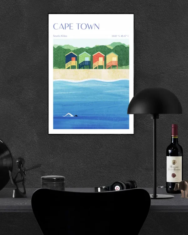 Cape Town, South Africa - Poster - Grafisk konst - Ramexempel