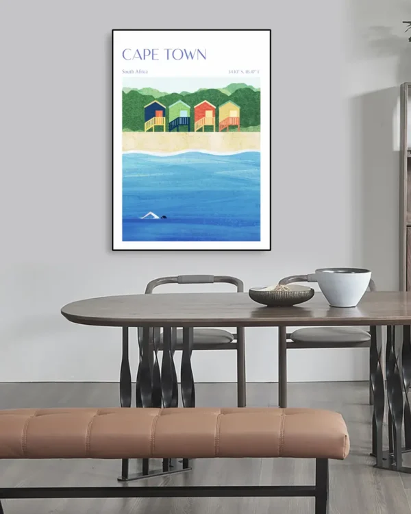 Cape Town, South Africa - Poster - Grafisk konst - Ramexempel