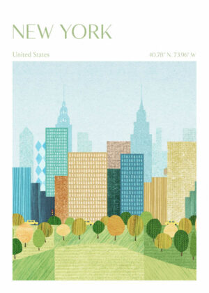 New York, Central Park - Poster - Grafisk konst