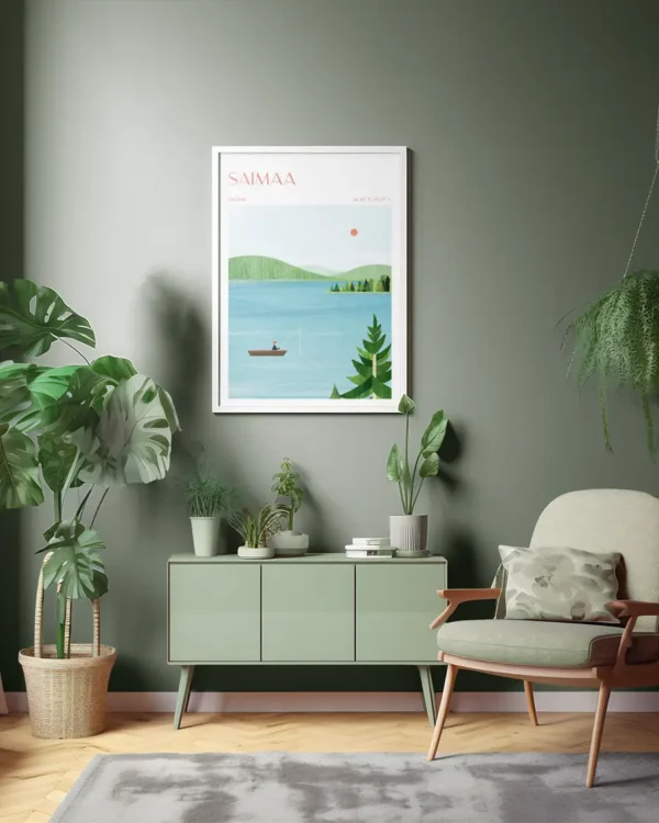 Lake Saimaa, Finland - Poster - Grafisk konst - Ramexempel