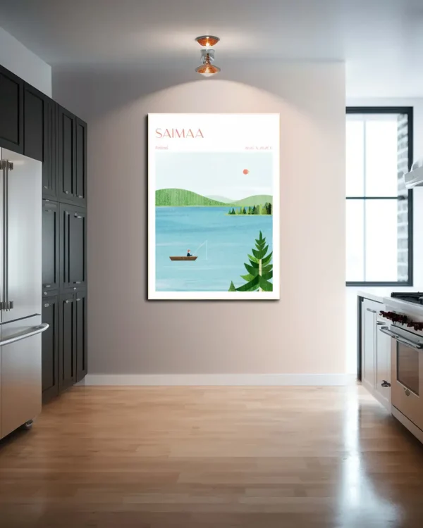 Lake Saimaa, Finland - Poster - Grafisk konst - Ramexempel
