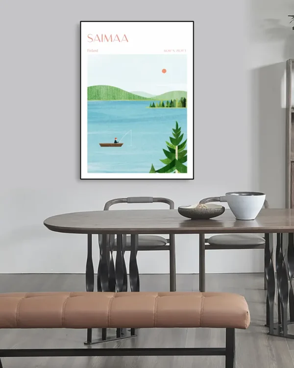 Lake Saimaa, Finland - Poster - Grafisk konst - Ramexempel