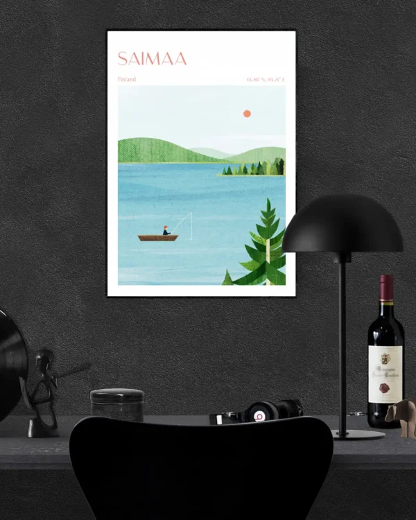 Lake Saimaa, Finland - Poster - Grafisk konst - Ramexempel