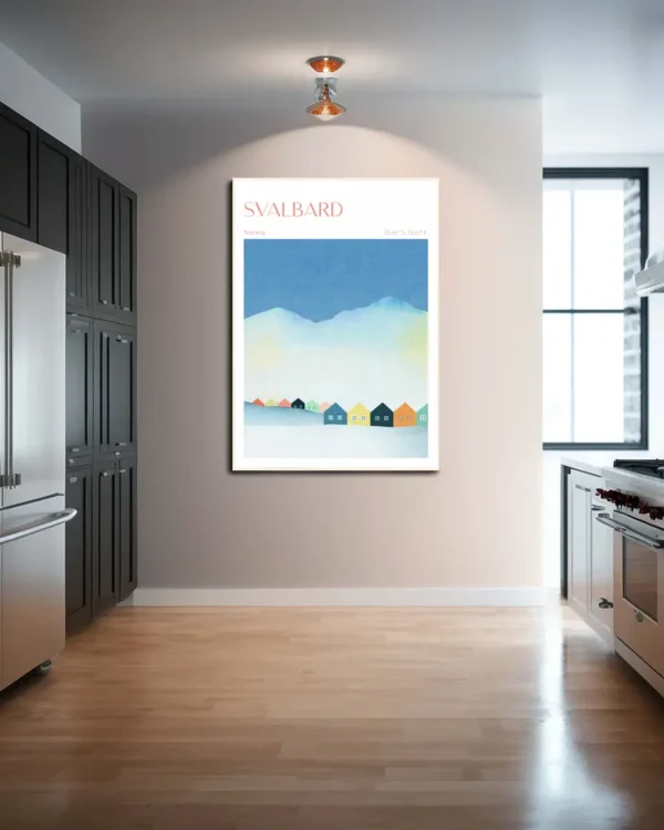 Svalbard, Norge - Poster - Grafisk konst - Ramexempel