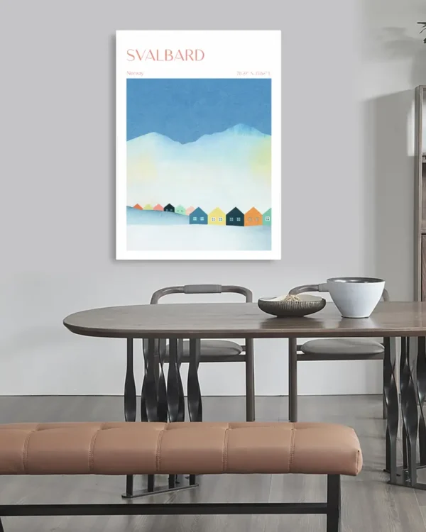 Svalbard, Norge - Poster - Grafisk konst - Ramexempel