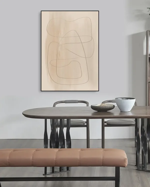 Curvy Lines - Poster - Grafisk konst - Ramexempel