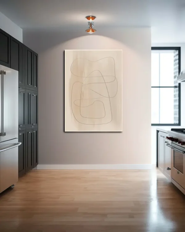 Curvy Lines - Poster - Grafisk konst - Ramexempel