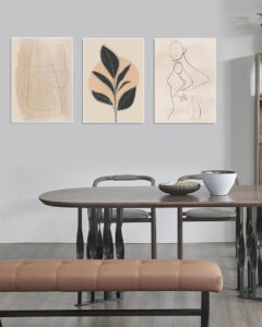 Curvy Lines - Posterserie med tre tavlor