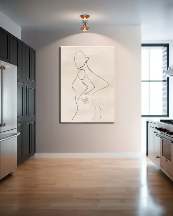 Kroppens poesi - Curvy Lines 1109 - Poster - Grafisk konst - Ramexempel