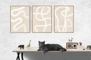 Posterserie med tre tavlor - Ramexempel