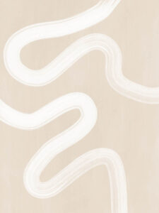 Beige One Line Drawing - Poster - Grafisk konst