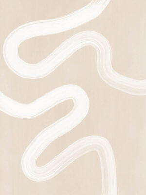 Beige One Line Drawing - Poster - Grafisk konst