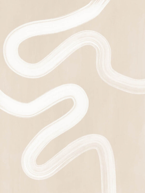 Beige One Line Drawing - Poster - Grafisk konst