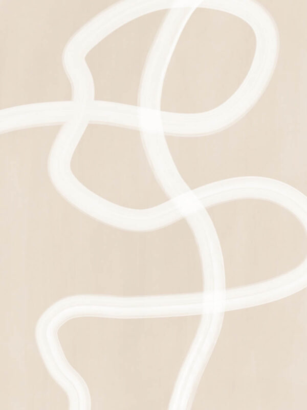 White Brush Stroke Poster No 1 - Poster - Grafisk konst