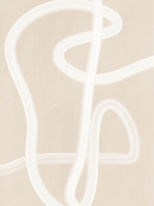 White Brush Stroke Poster No 2 - Poster - Grafisk konst