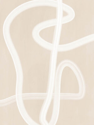 White Brush Stroke Poster No 2 - Poster - Grafisk konst