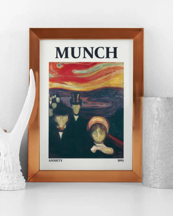 Anxiety - Edvard Munch - Poster - Klassisk konst - Ramexempel