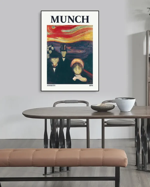 Anxiety - Edvard Munch - Poster - Klassisk konst - Ramexempel