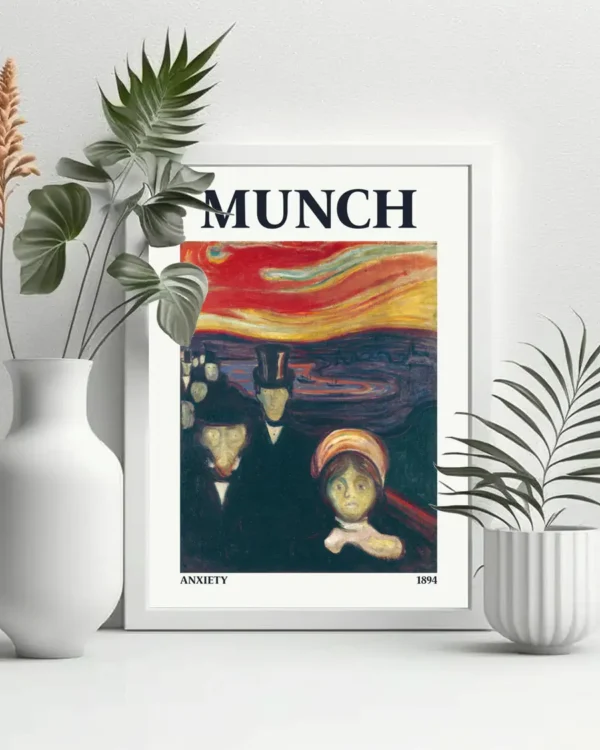 Anxiety - Edvard Munch - Poster - Klassisk konst - Ramexempel