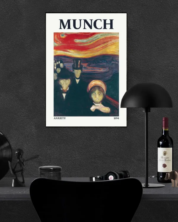 Anxiety - Edvard Munch - Poster - Klassisk konst - Ramexempel