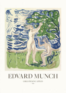 Girls Picking Apples - Edvard Munch - Poster - Klassisk konst
