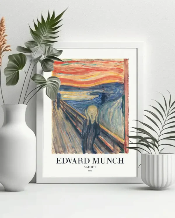 Skriet - Edvard Munch - Poster - Klassisk konst - Ramexempel