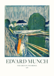 The Girls On The Bridge - Edvard Munch - Poster - Klassisk konst
