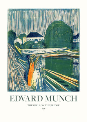 The Girls On The Bridge - Edvard Munch - Poster - Klassisk konst