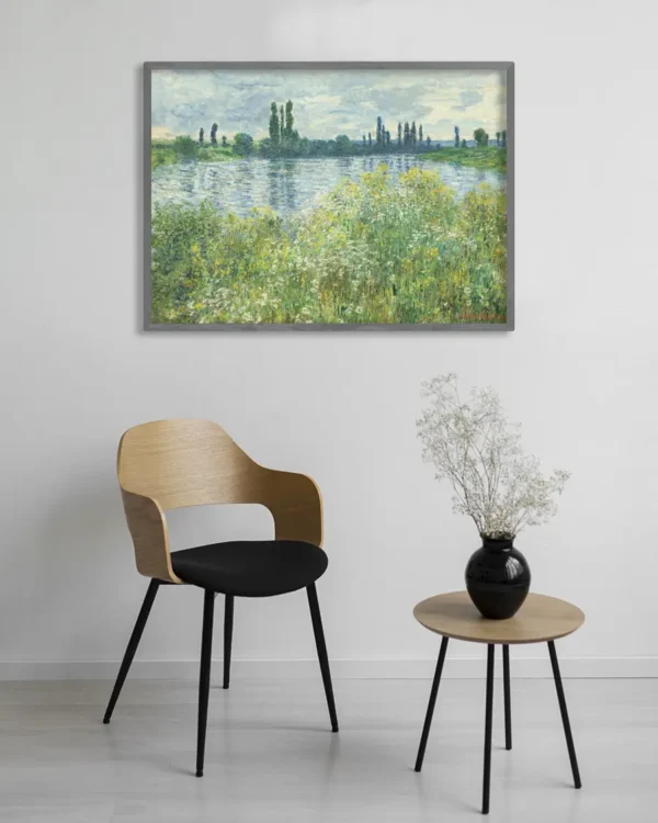 Banks Of The Seine - Claude Monet - Poster - Klassisk konst - Ramexempel