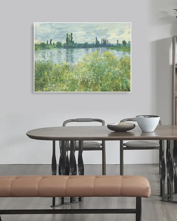 Banks Of The Seine - Claude Monet - Poster - Klassisk konst - Ramexempel