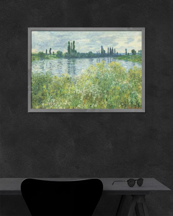 Banks Of The Seine - Claude Monet - Poster - Klassisk konst - Ramexempel