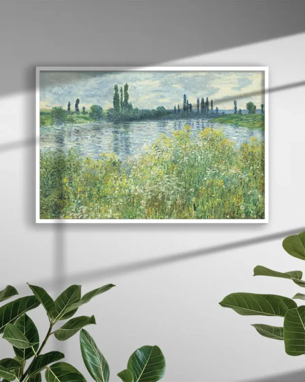 Banks Of The Seine - Claude Monet - Poster - Klassisk konst - Ramexempel